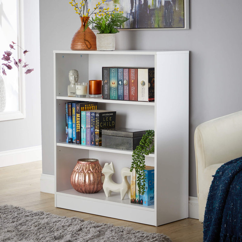 Sarahya Compact 3 Tier Bookcase Storage Unit, White