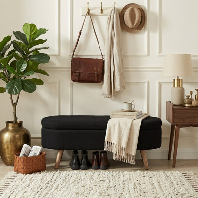 Banc de rangement avec repose-pieds de 42 po pour le salon, l'entrée de la chambre à coucher