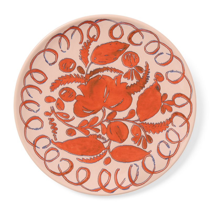 Amalfi Dessert Plate - Mustard - 9.1", Pink