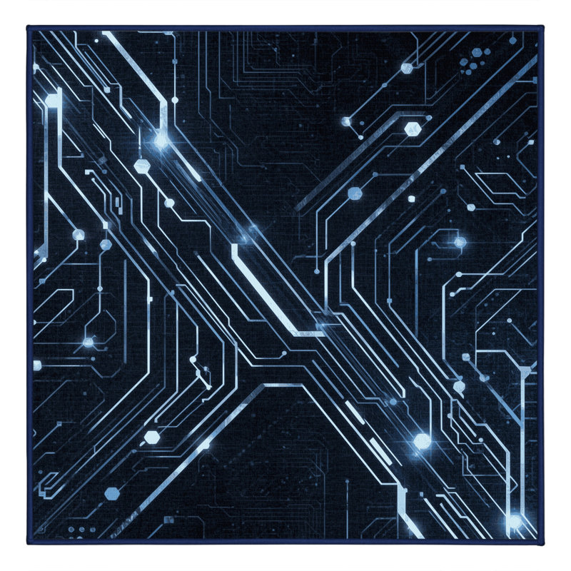 Tapis gris moelleux moelleux à motif géométrique moderne et élégant Adlai, 8 pieds carrés