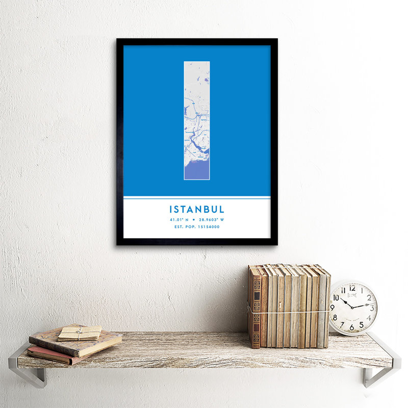 La Paz Bolivia City Map by Wee Blue Coo - Single Picture Frame Typography