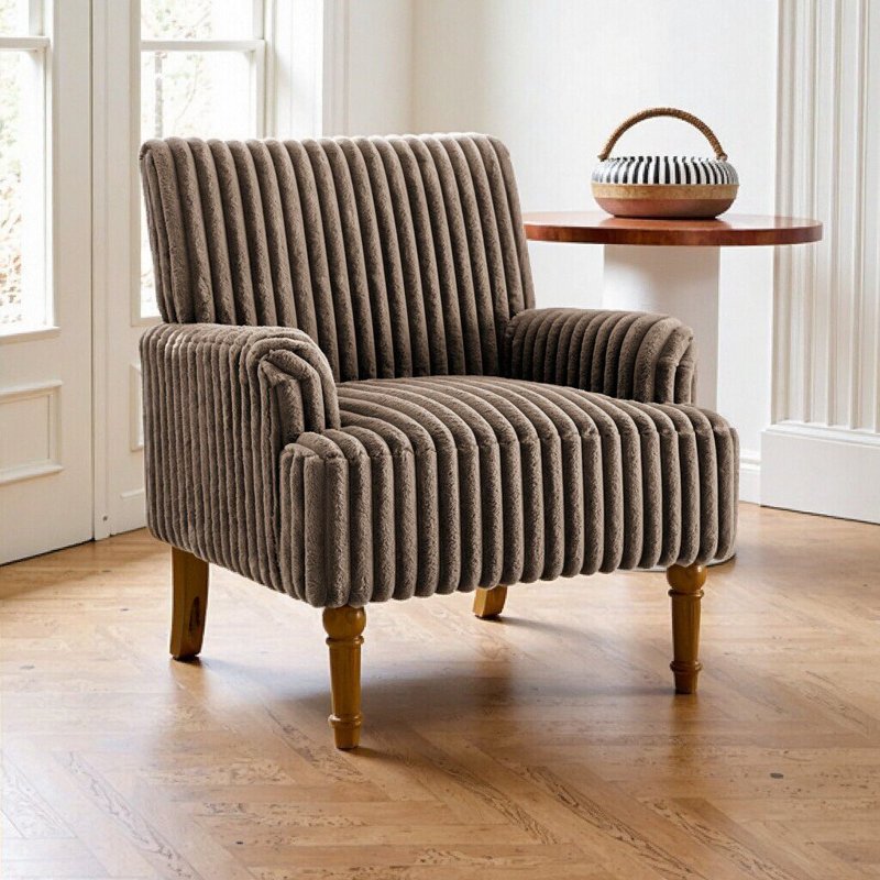 Chaise avec accoudoirs UnaMara, Café noir