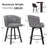 26"Swivel Upholstered Counter Stool With Metal Frame-513637447