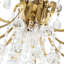 Plafonnier semi-encastré en cristal 3 lumières French Vintage
