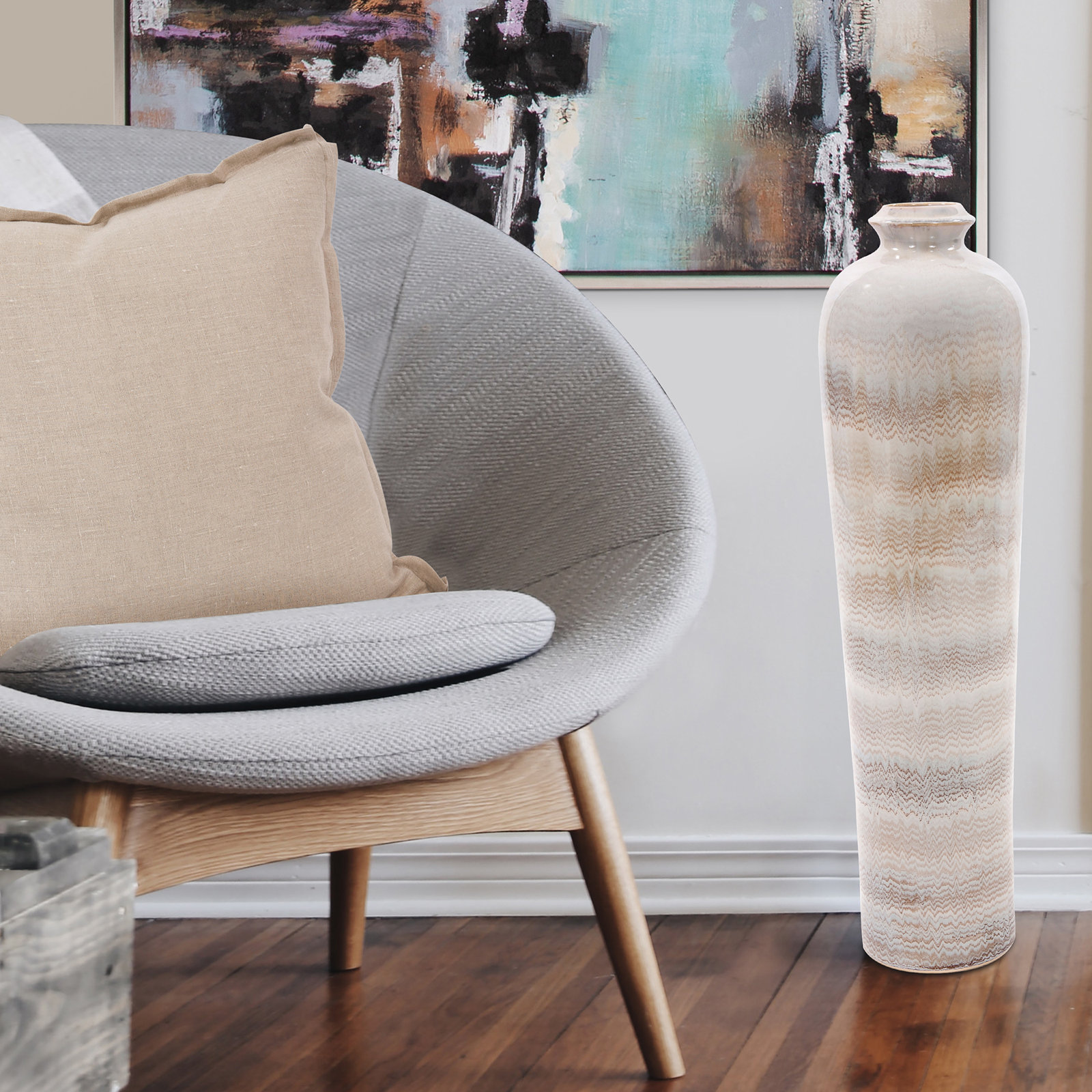 Karlina 31.5'' Ceramic Floor Vase