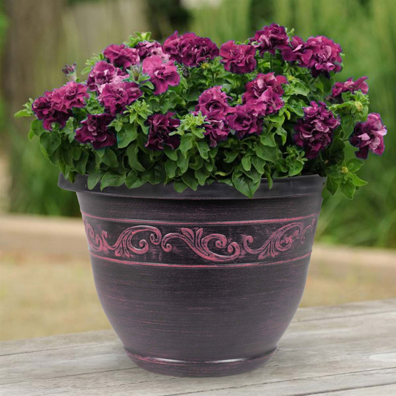 Ranson Pot Planter, Toffee, 9.5" H x 13" W x 13" D