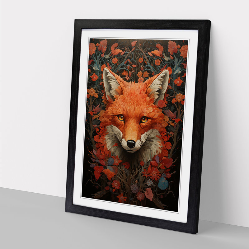 Single Picture Frame Print on Wood, 34cm H x 25cm W, Black Framed