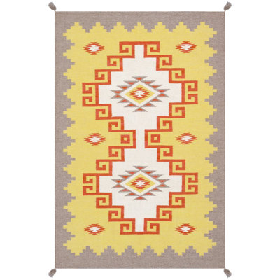 Oriental Area Rug in Yellow