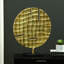 Bejtush Gold Round Metal Figurine & Sculptures with Black Base for Living Room Decoration, Home Decor-1650256155