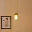 Luminaire suspendu en cuivre nordique moderne E27 avec abat-jour et abat-jour pour îlot de cuisine Hanglamp