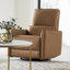 Fauteuil inclinable électrique pivotant en cuir Mikkel-593029252