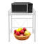 Grille de four à micro-ondes en acier inoxydable extensible de type H avec 3 crochets -1788578552