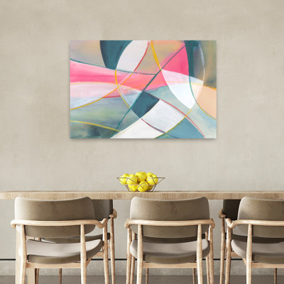 «Geometric Harmony In Motion», art mural contemporain abstrait