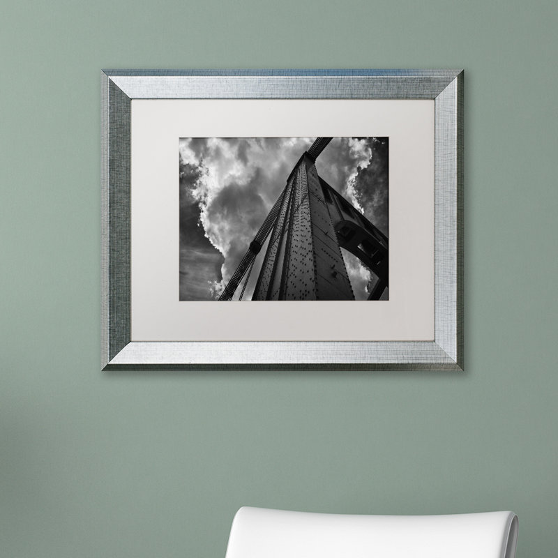 «Joden Andy Warhol Bridge» par Jason Shaffer, reproduction de photo encadrée, H 16 po x l 20 po x P 0,5 po, Blanc, Noir