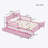 Wood Platform Bed with Guardrails on Both Sides and Two Storage Drawers ,Pink-1272059489