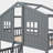 Twin Over Twin House-Shaped Bunk Bed-1670309612