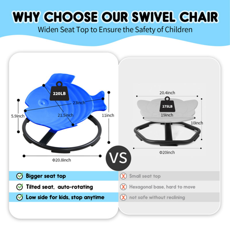 Chaise pivotante pour enfants