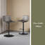 Ensemble de 2 tabourets de bar réglables, tabourets de bar pivotants de style Mid-Century, tabourets de bar industriels avec dossier et chaises de bar à hauteur de comptoir-231721684