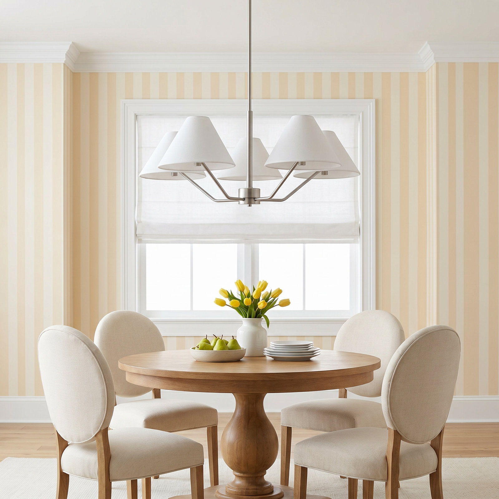Riesel 5-Light Medium Chandelier, Brushed Steel
