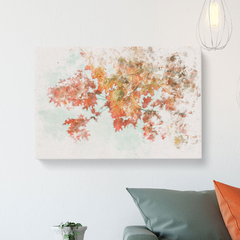 Autumn Leaves - Wrapped Canvas Painting, 50cm H x 76cm W x 3cm D
