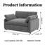 Fauteuil simple surdimensionné avec assise profonde et coussins, fauteuil rembourré moderne pour le salon et la détente en appartement-825222085