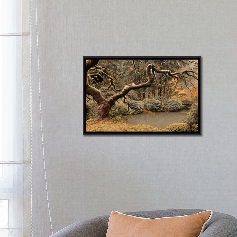« transcendent érable », impression sur toile, Toile avec cadre noir, H 8 po x l 18 po x P 26 po, Pas de tapis