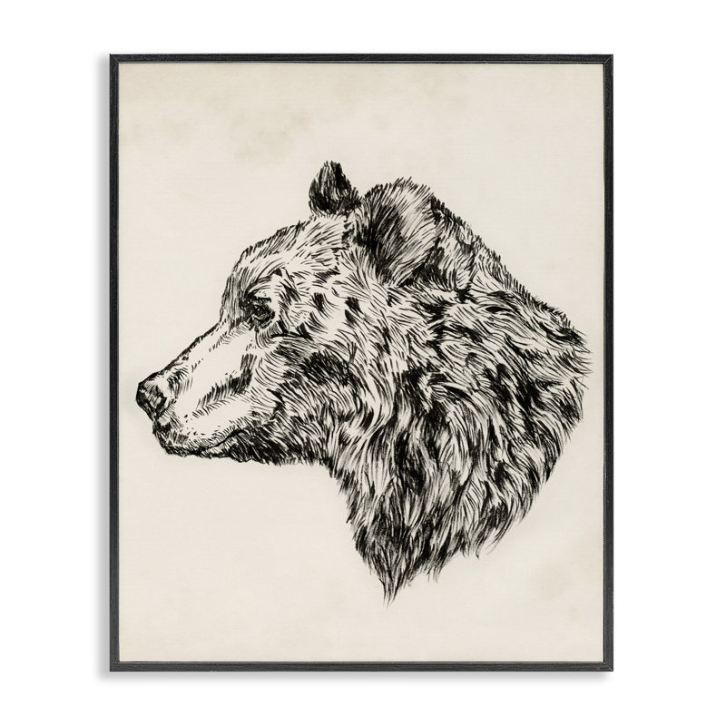 «Woodland Bear», art de la giclée encadrée par Victoria Barnes, Noir, H 14 po x l 11 po