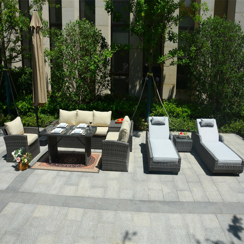 8 - Person Patio Conversation Set with Cushions