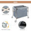 Metal Free-Standing Laundry Cart with Wheels