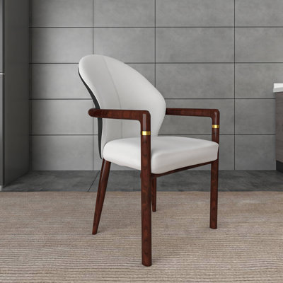 Chaise rembourrée avec pieds en bois d'hévéa Kavonna Series