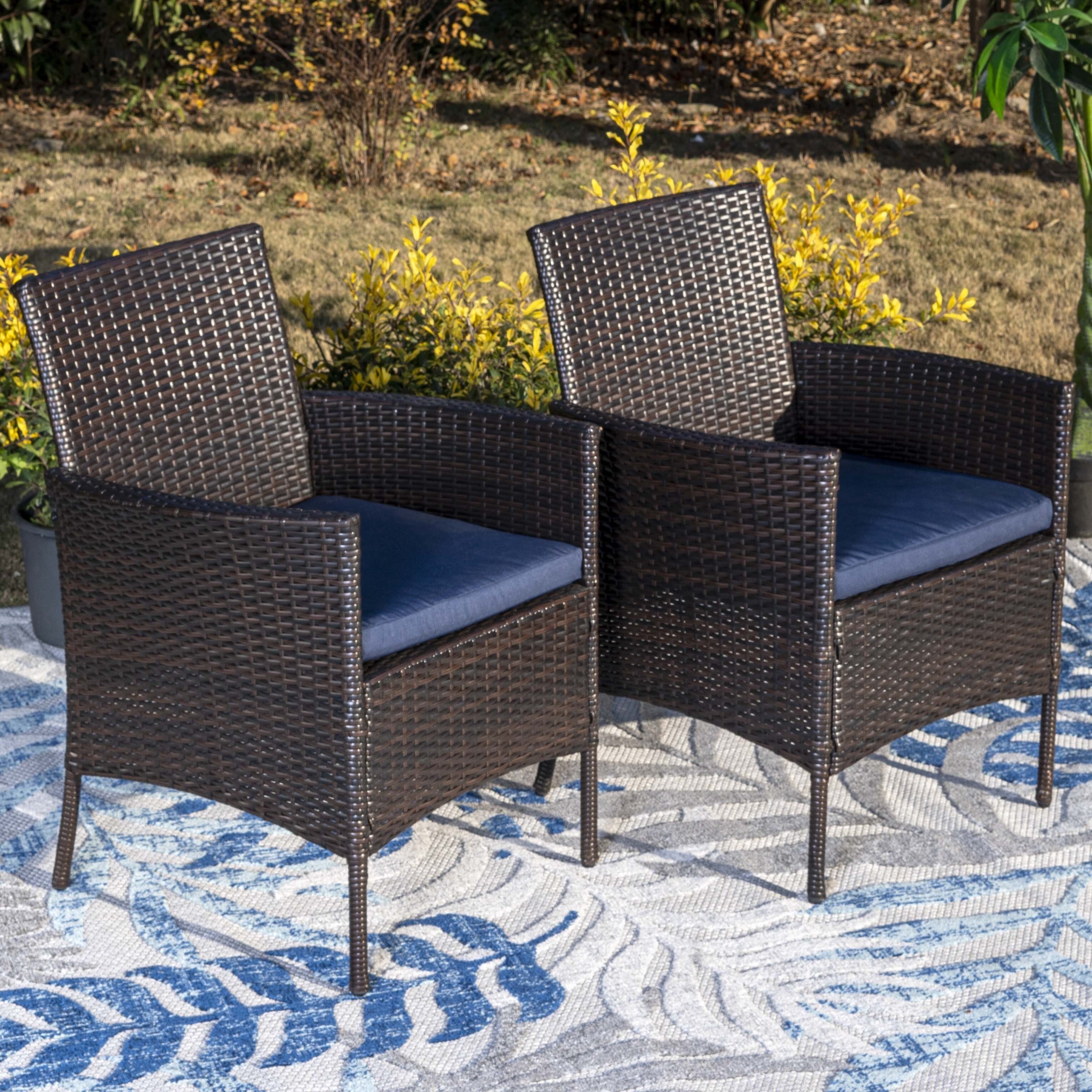 Steel wicker online chair