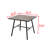 Rectangular Synthetic Laminate Outdoor Side Table