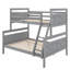 Élégant lit superposé simple au-dessus d'un lit double avec échelle sécurisée et barrière de sécurité idéale pour la chambre à coucher-2124467356