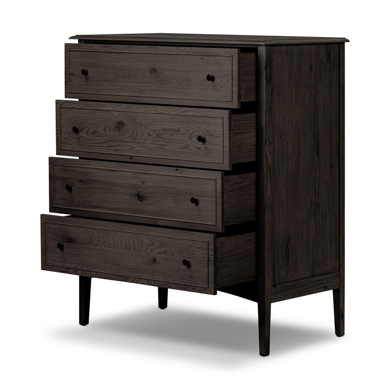 Maggie Tall Chest-Aged Smoked Oak, Smoked Black Oak