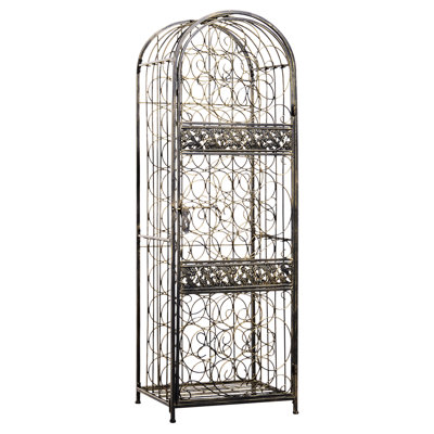 Iron Wine Bottle Rack in Brown
