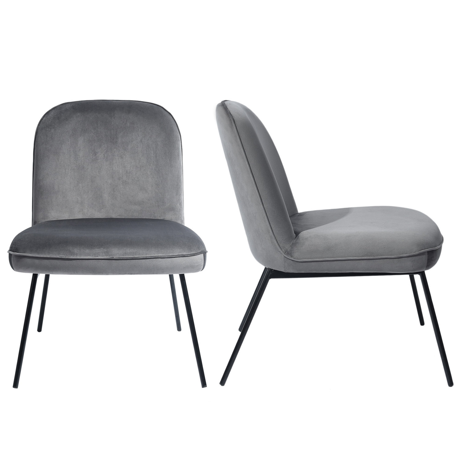 Kmart grey velvet outlet chair