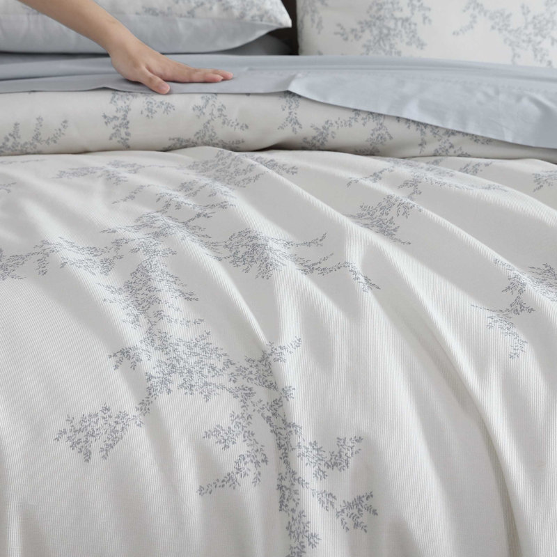Ensemble d'édredon en coton Vera Wang, Édredon pour grand lit + 2 taies décoratives