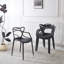 Chaise en plastique 4 pièces noir-61290800