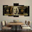 H cent dollars, reproduction d'art sur toile-1436126028