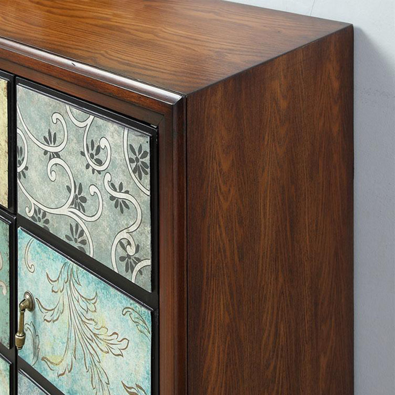 Armoire d'appoint multifonctionnelle peinte rétro