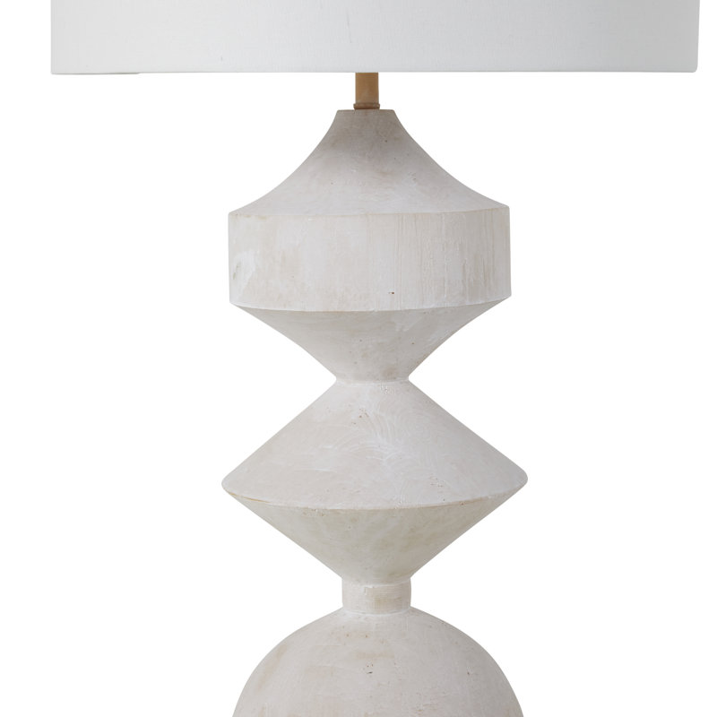 Maddox Resin Table Lamp, White