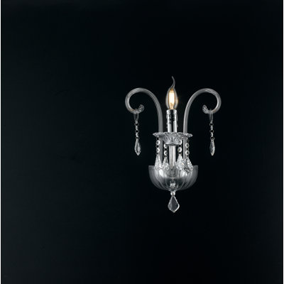 Glass Candle Wall Light