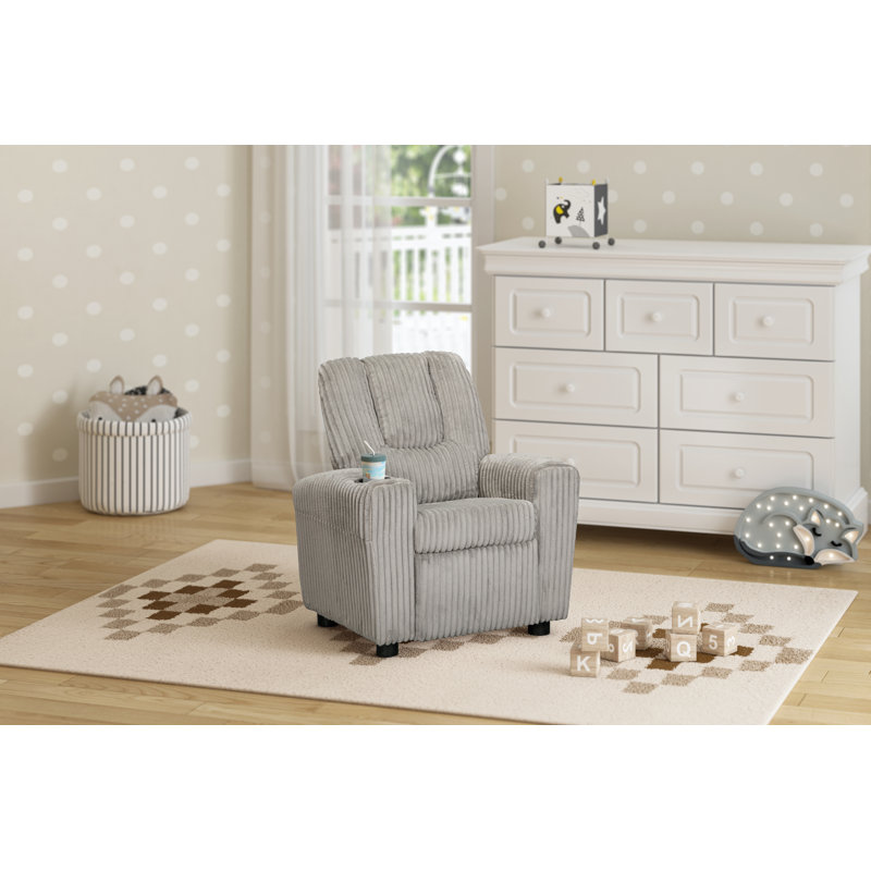 Chase Kids Recliner Soft Gray Cords
