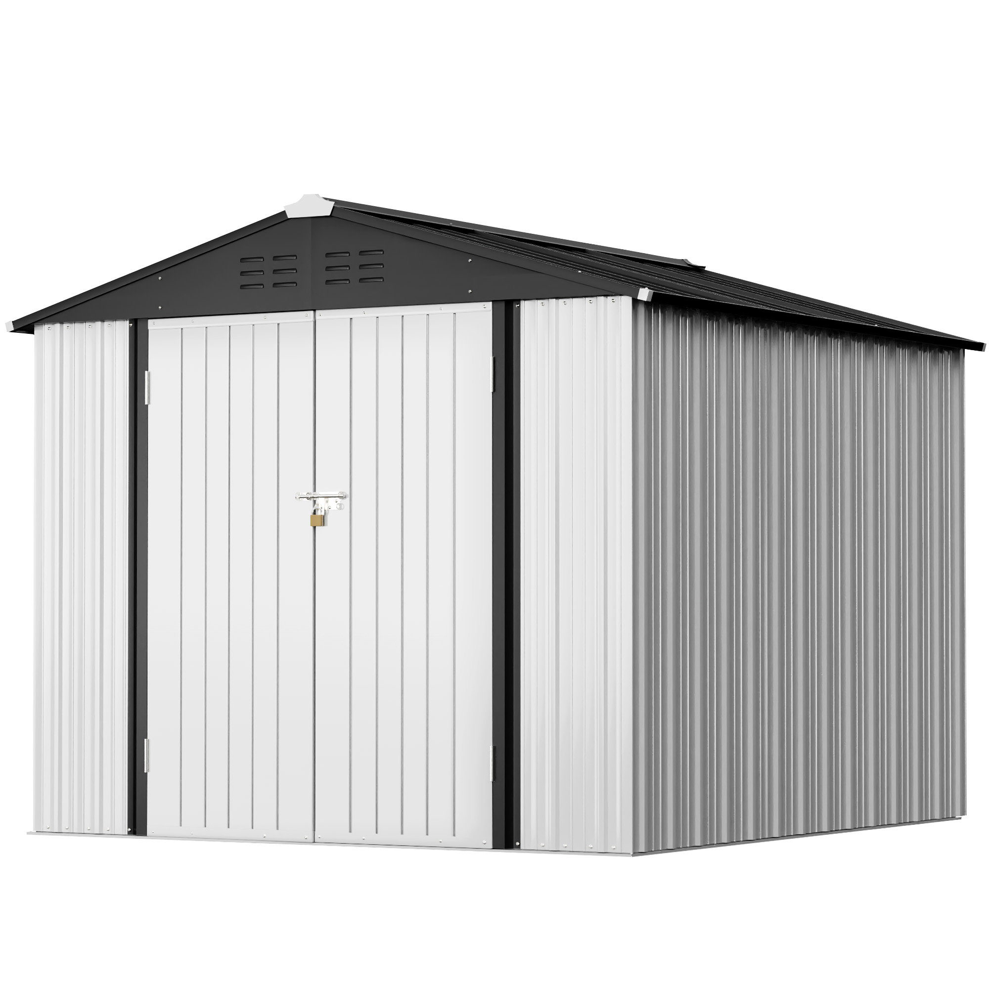 GUNJI 8 ft. W x 6 ft. D Metal Storage Shed & Reviews Wayfair Canada