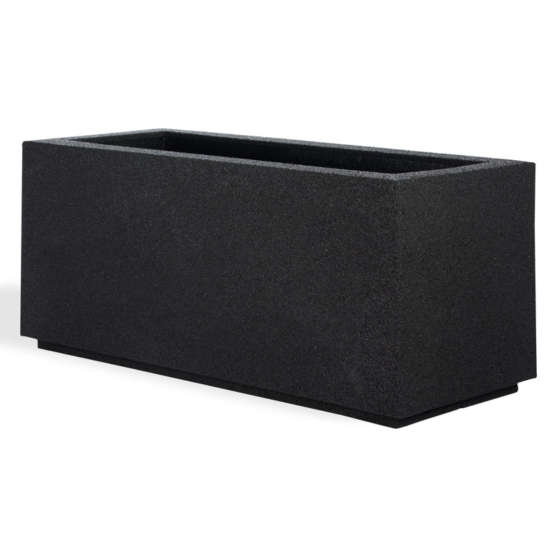 Argentine Trough Planter, Black Granite