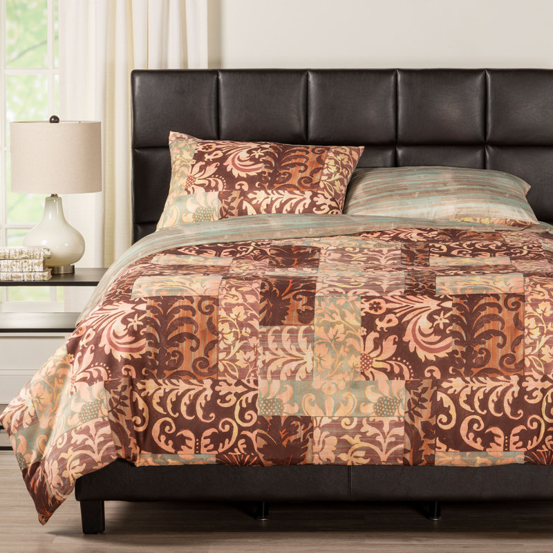 Barcelona Polyester Patchwork Duvet Cover, King Duvet Cover + 2 King Shams