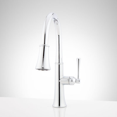 Perdita Pull Down Single Handle Kitchen Faucet with Side Spray