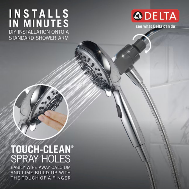 6-Setting SureDock Magnetic Hand Shower, Chrome