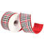 Vickerman 2.5" Red Houndstooth Plaid Ribbon.