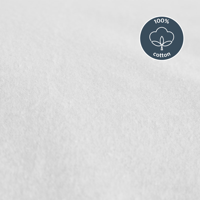 Silentnight Brushed Cotton Fitted Sheet, Double (4'6), White